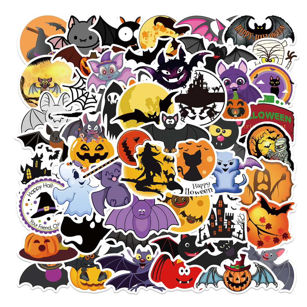 Sports Equipment Store - 50 Pegatinas con Diseños de Halloween,