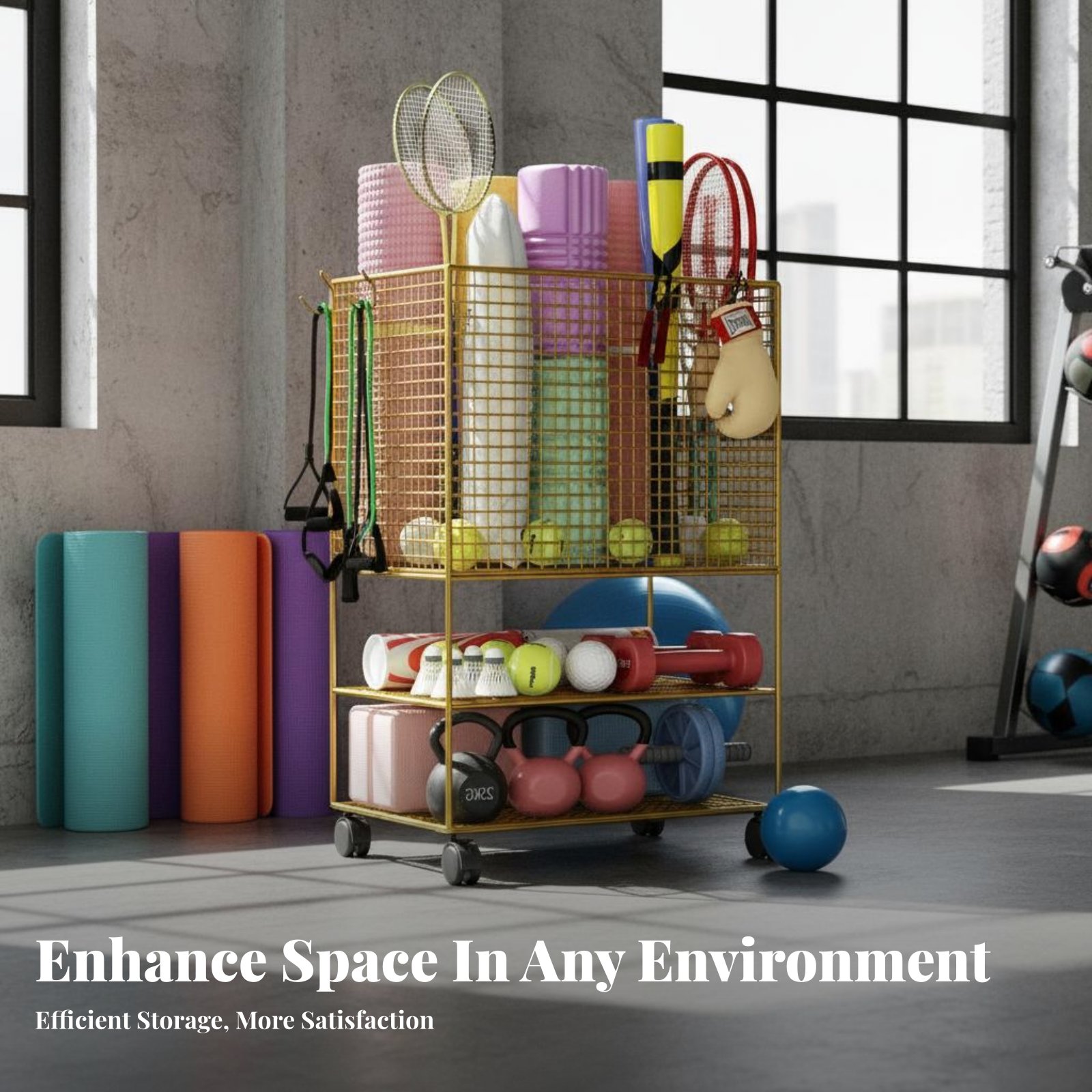 Soporte con Ruedas para Colgar - Sports Equipment Trolley reseña y precio