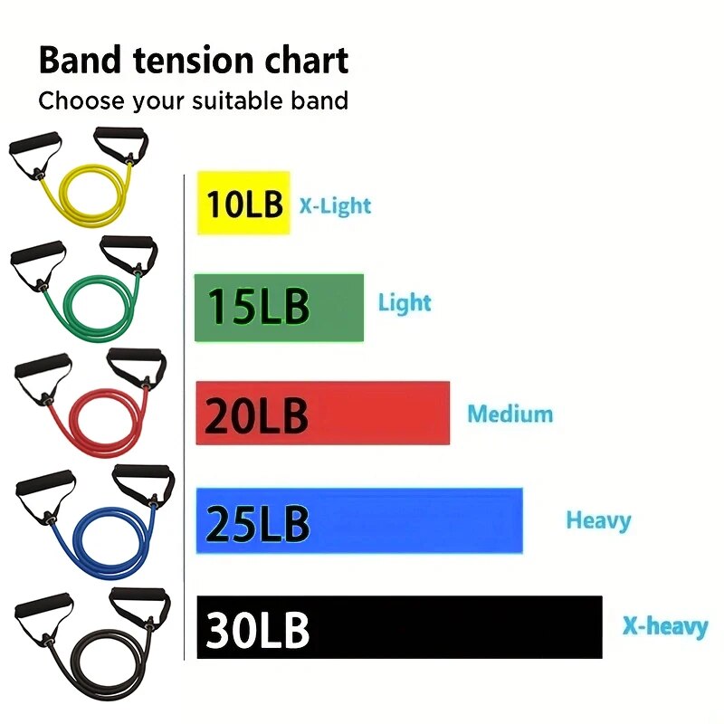 Bandas de resistencia con asas - Sports Equipment At Home reseña y precio