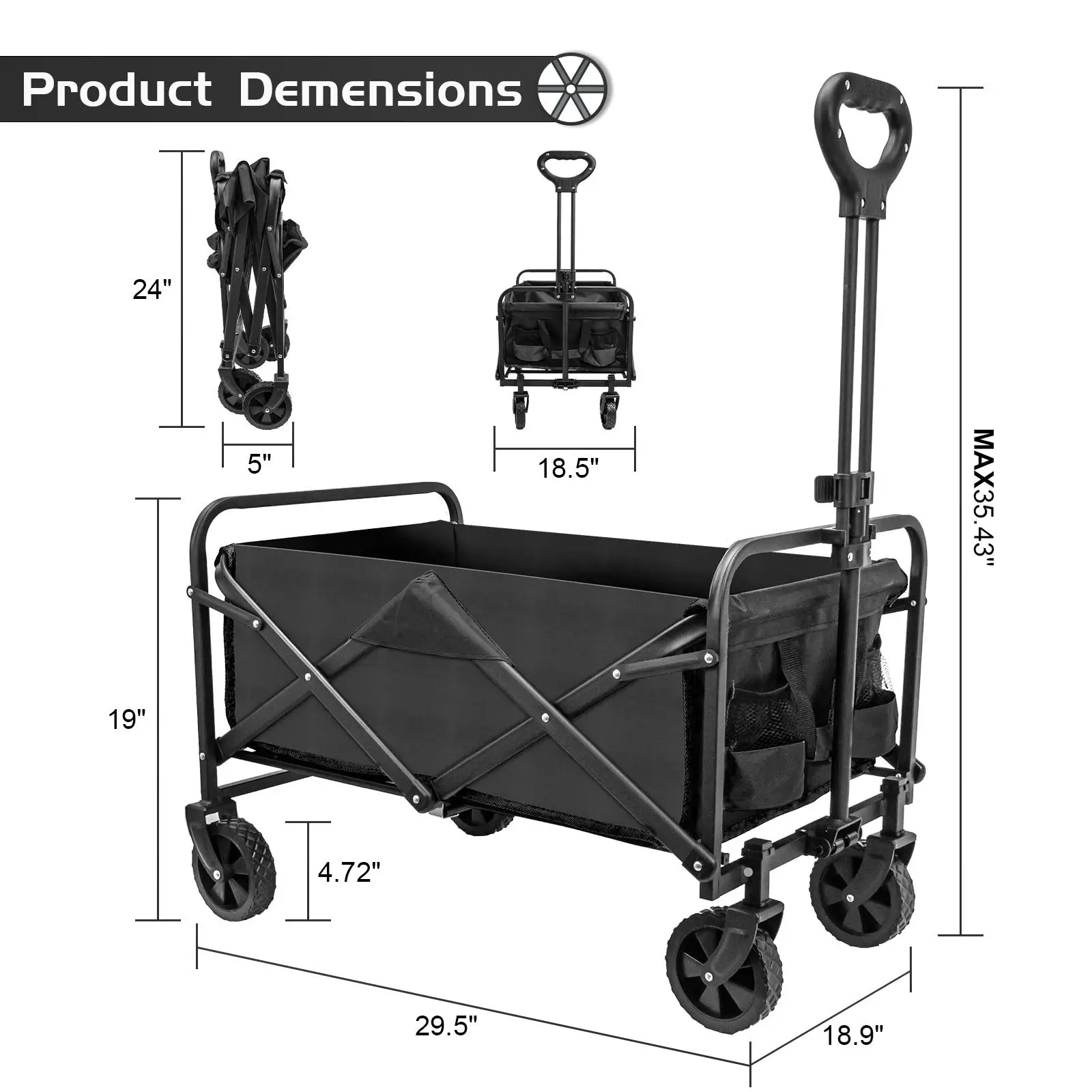 Carrito Plegable Resistente SZ - Sports Equipment Trolley reseña y precio