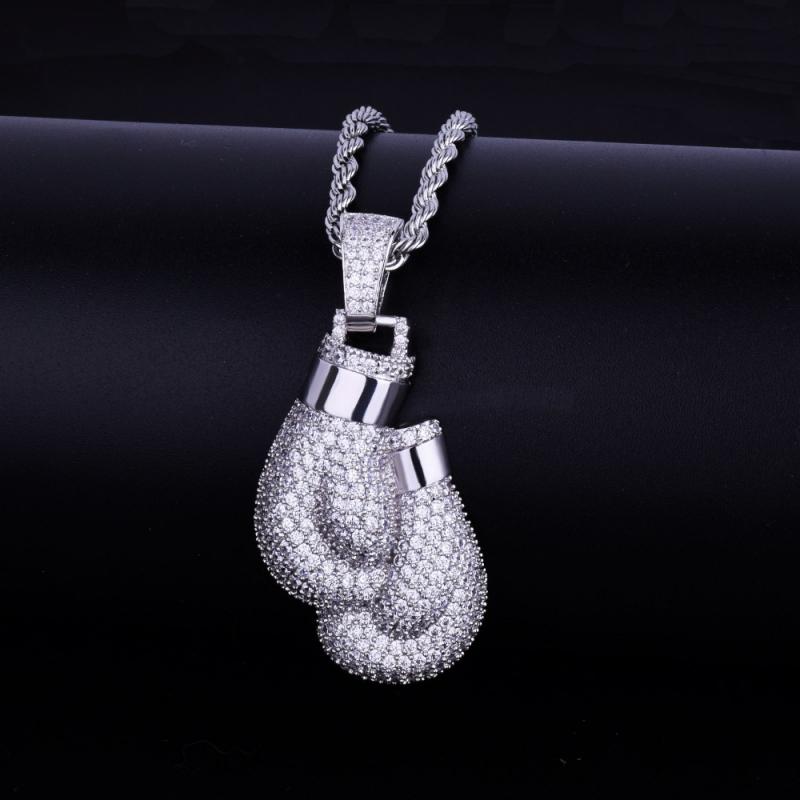 Hip Hop Bling Iced Cubic Zirco - Boxing Glove Set reseña y precio