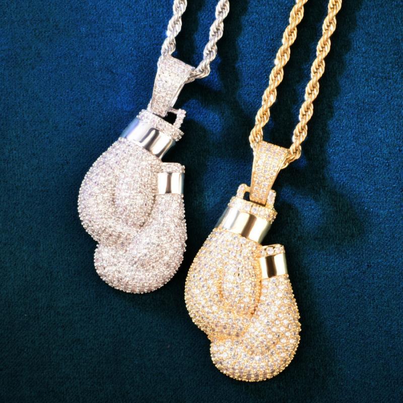 Hip Hop Bling Iced Cubic Zirco - Boxing Glove Set reseña y precio